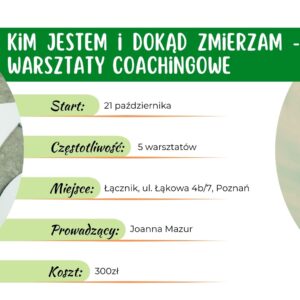 Kim jestem i dokąd zmierzam? – warsztaty coachingu grupowego